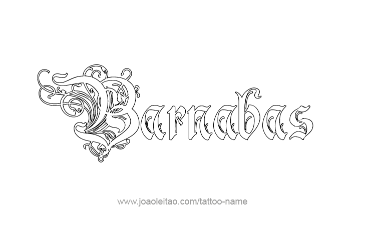 Tattoo Design Prophet Name Barnabas