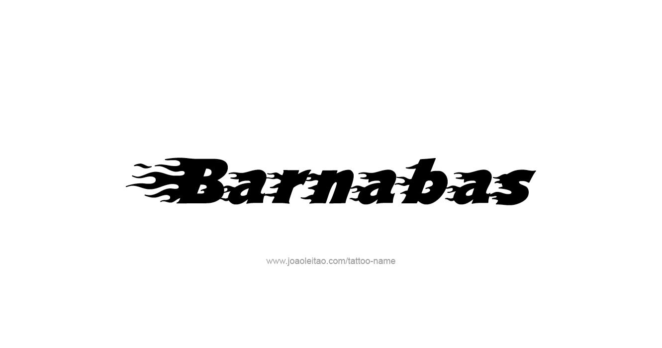 Tattoo Design Prophet Name Barnabas