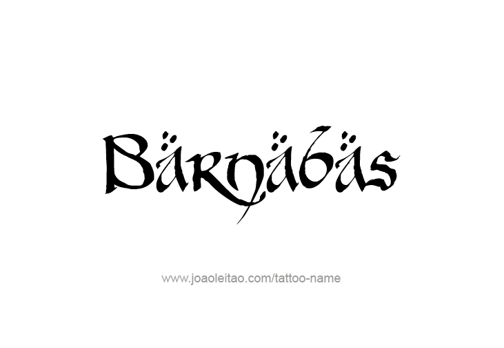 Tattoo Design Prophet Name Barnabas