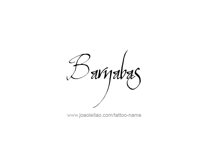 Tattoo Design Prophet Name Barnabas