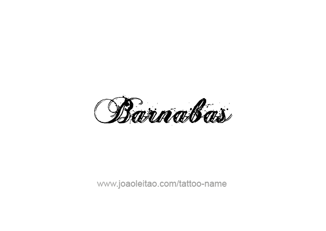 Tattoo Design Prophet Name Barnabas