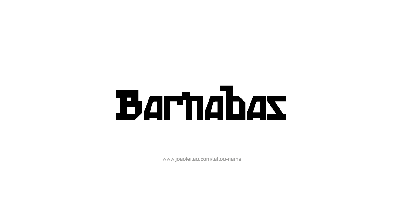 Tattoo Design Prophet Name Barnabas