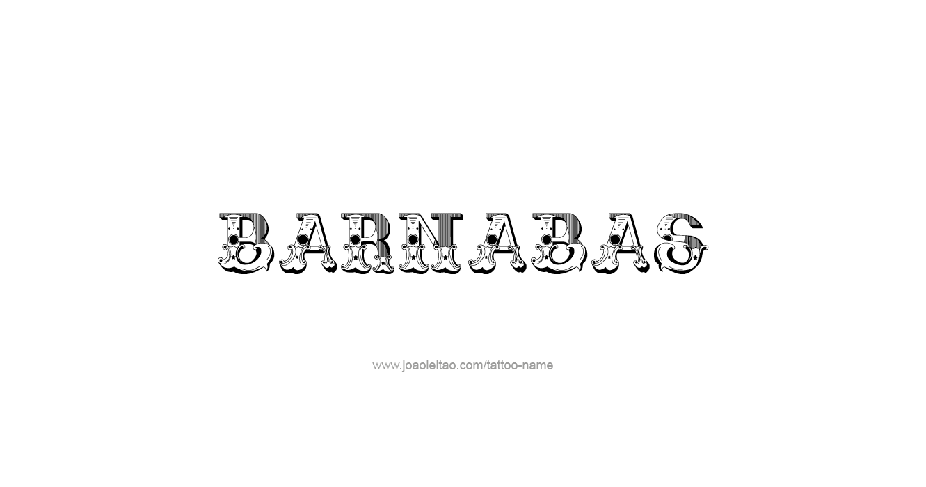 Tattoo Design Prophet Name Barnabas