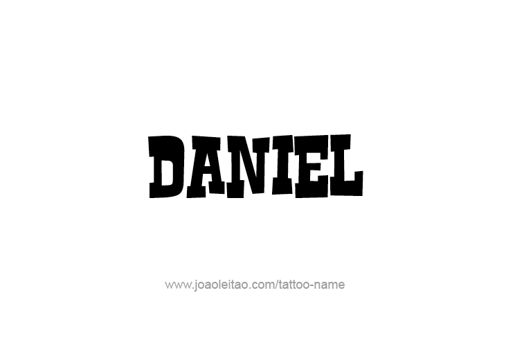 Tattoo Design Prophet Name Daniel