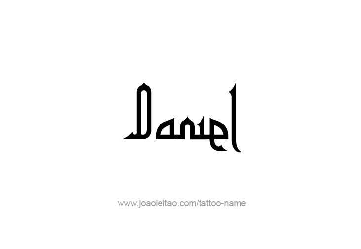 Tattoo Design Prophet Name Daniel