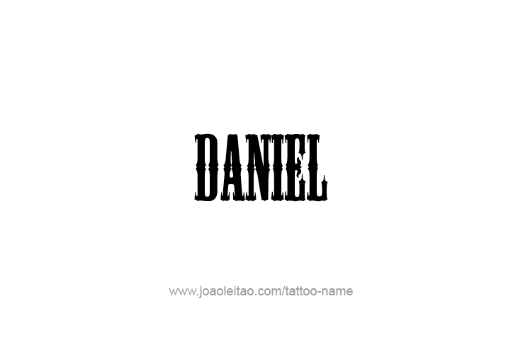 Tattoo Design Prophet Name Daniel