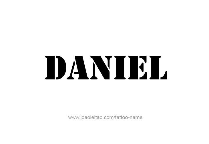 Tattoo Design Prophet Name Daniel