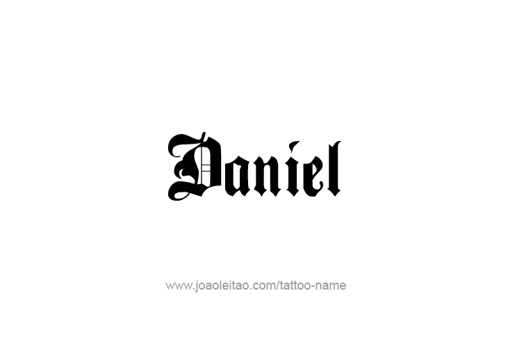 Tattoo Design Prophet Name Daniel