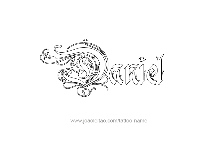 Tattoo Design Prophet Name Daniel