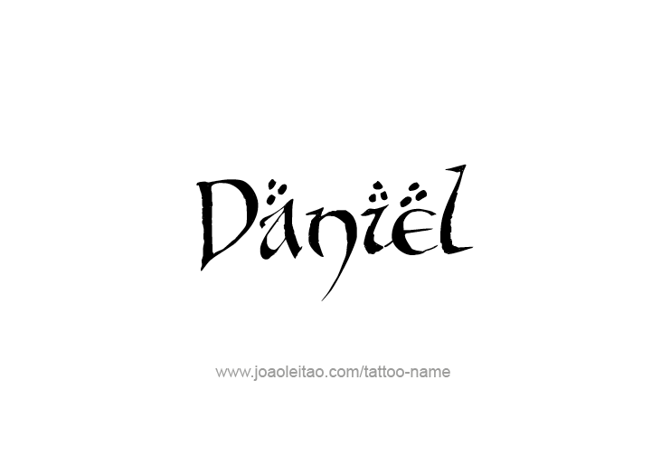 Tattoo Design Prophet Name Daniel