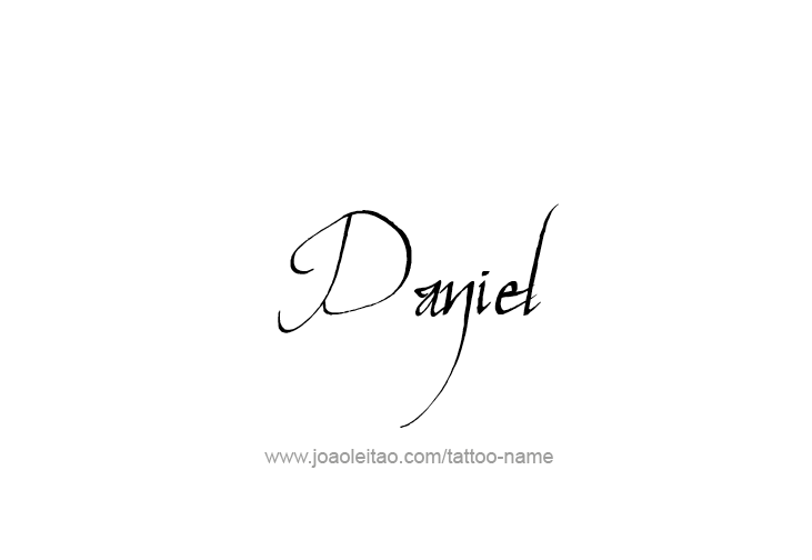 Tattoo Design Prophet Name Daniel