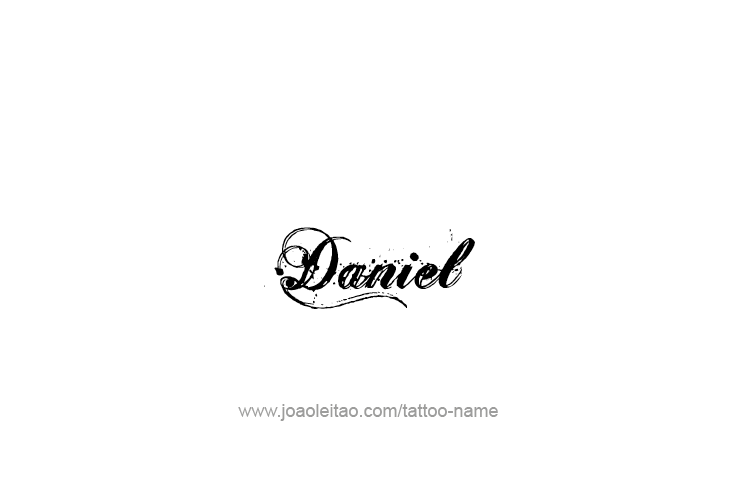 Tattoo Design Prophet Name Daniel