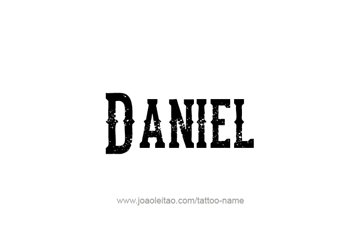 Tattoo Design Prophet Name Daniel