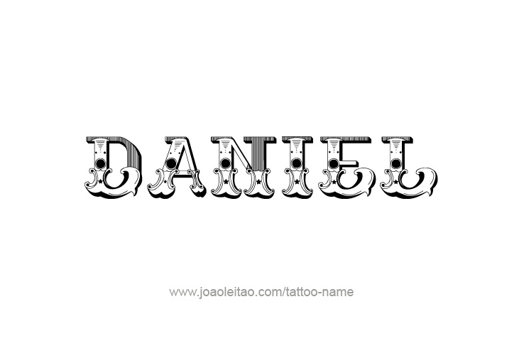 Tattoo Design Prophet Name Daniel