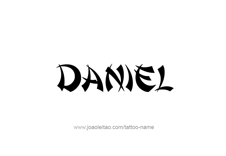 Tattoo Design Prophet Name Daniel