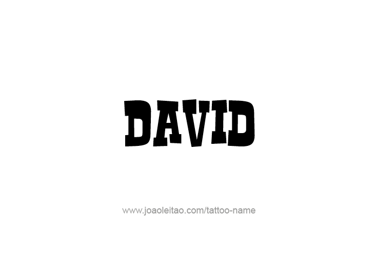 Tattoo Design Prophet Name David