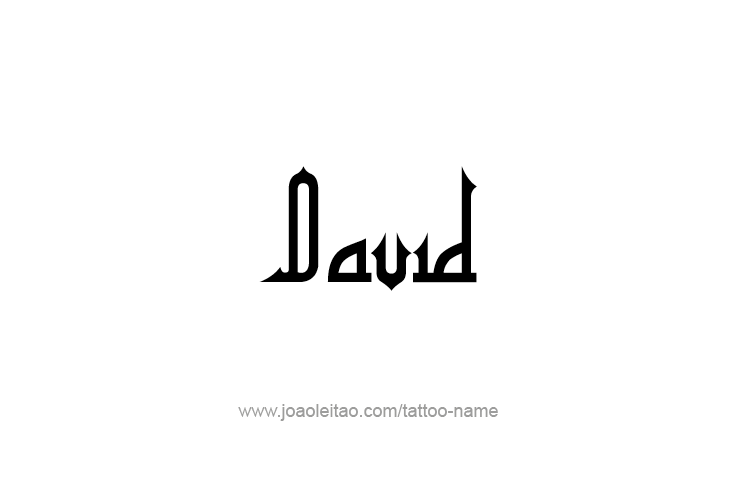 Tattoo Design Prophet Name David