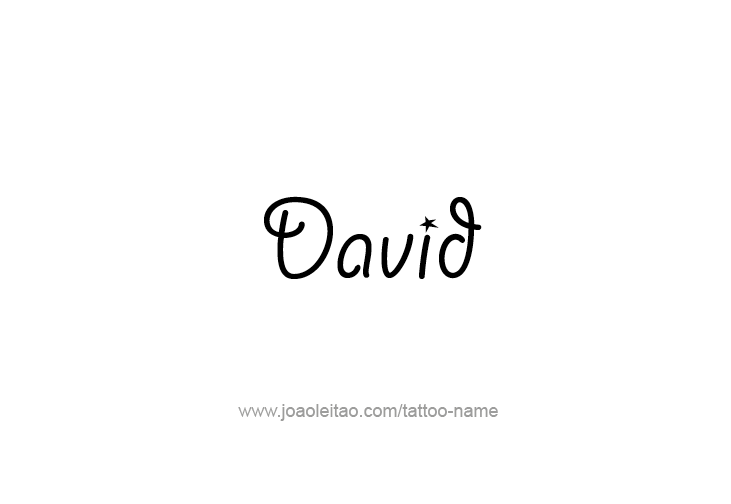 Tattoo Design Prophet Name David