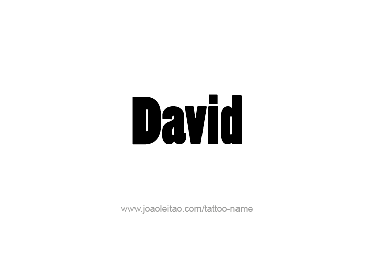 Tattoo Design Prophet Name David