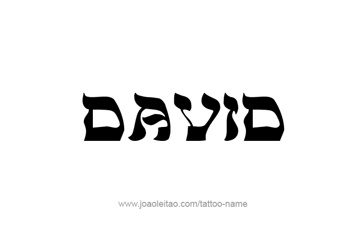 Tattoo Design Prophet Name David