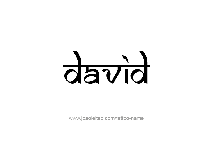 Tattoo Design Prophet Name David