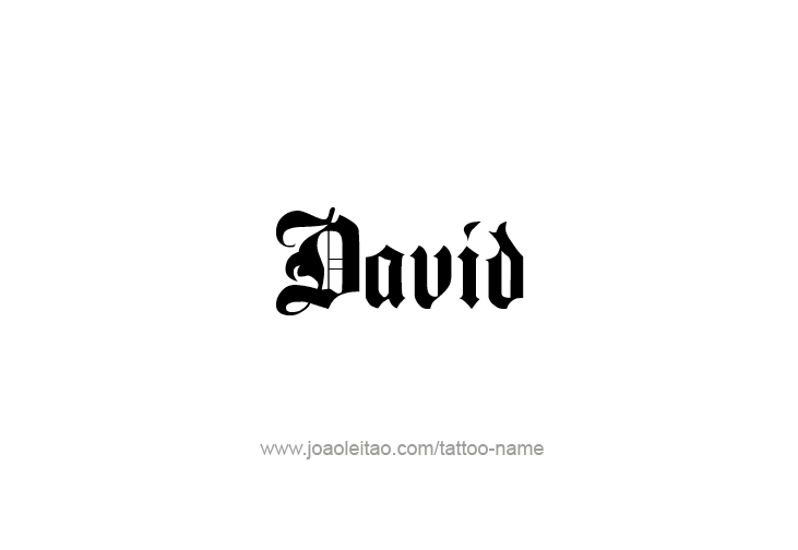 Tattoo Design Prophet Name David