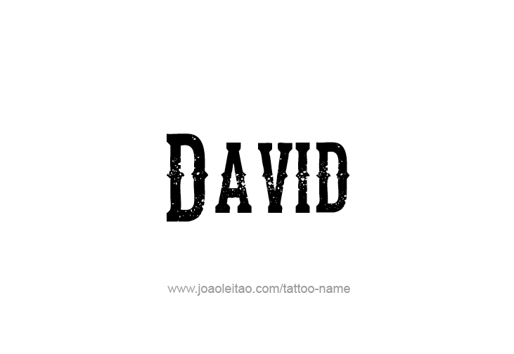 Tattoo Design Prophet Name David