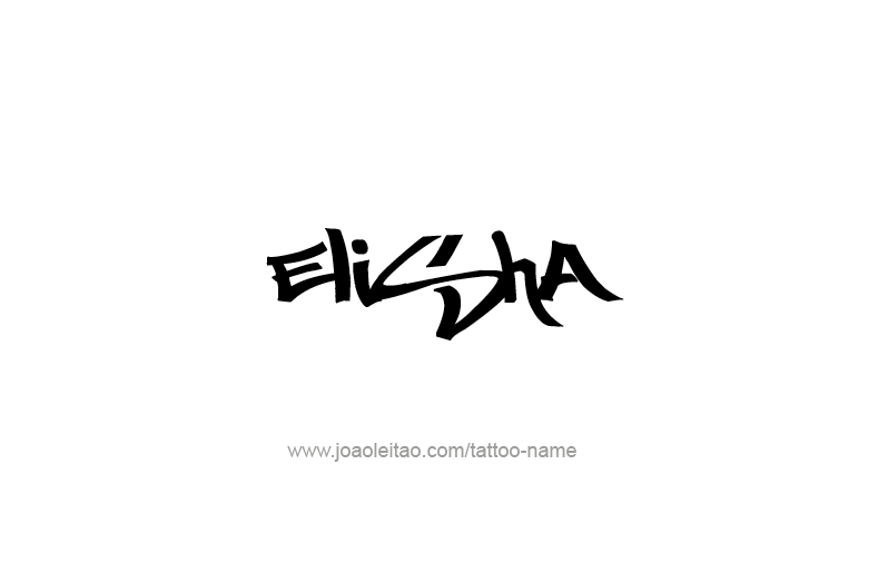 Tattoo Design Prophet Name Elisha