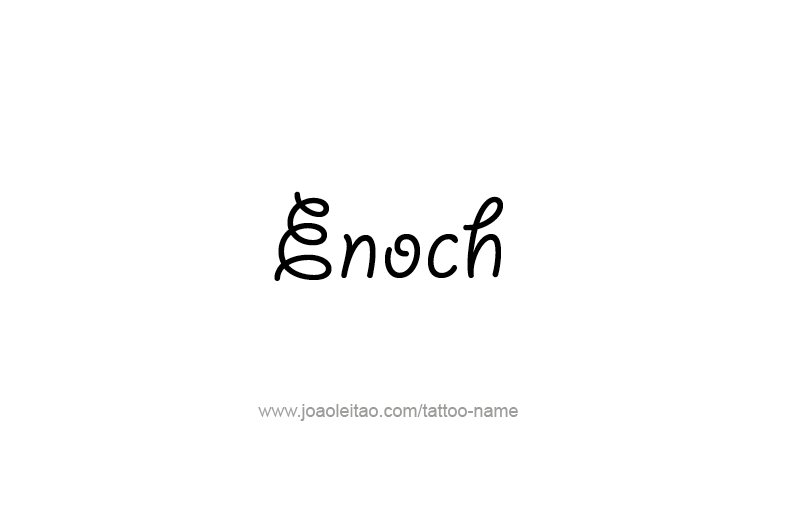 Tattoo Design Prophet Name Enoch