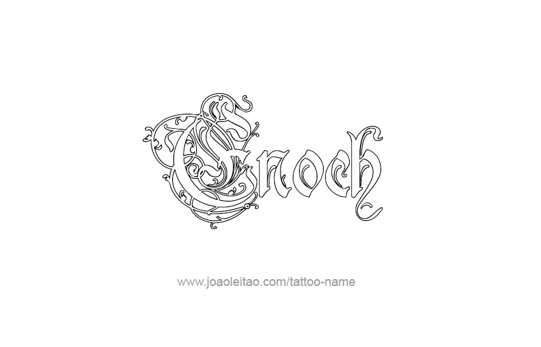 Tattoo Design Prophet Name Enoch