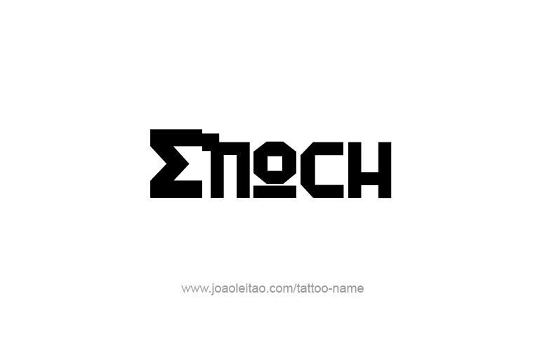 Tattoo Design Prophet Name Enoch