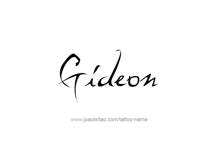 Tattoo Design Prophet Name Gideon