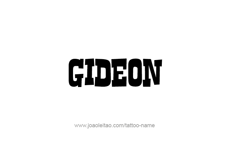 Tattoo Design Prophet Name Gideon