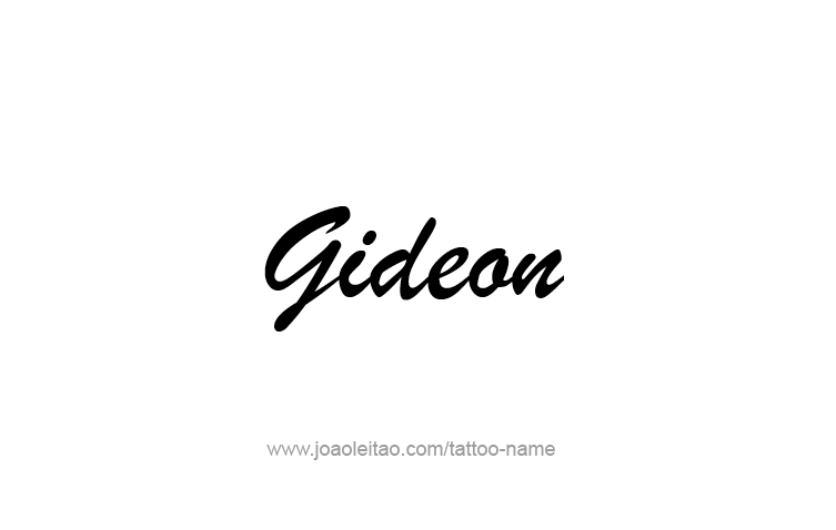 Tattoo Design Prophet Name Gideon