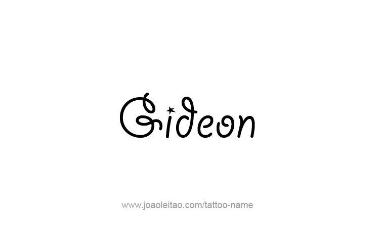 Tattoo Design Prophet Name Gideon