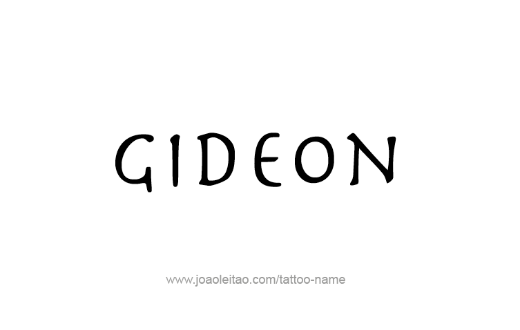 Tattoo Design Prophet Name Gideon