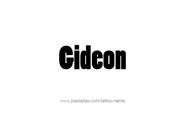 Tattoo Design Prophet Name Gideon