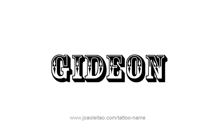 Tattoo Design Prophet Name Gideon