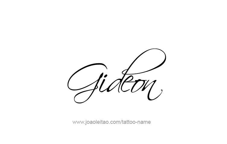 Tattoo Design Prophet Name Gideon