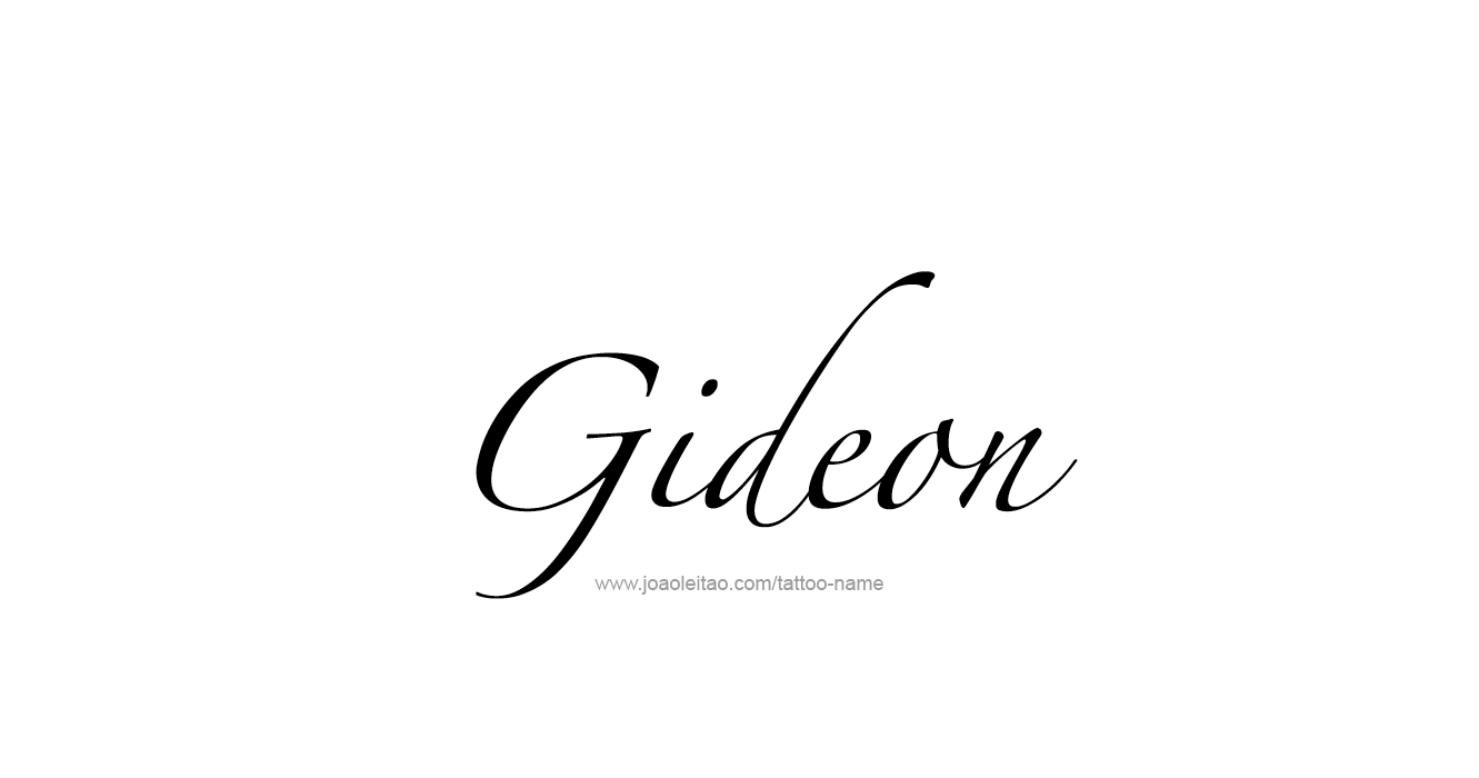 Tattoo Design Prophet Name Gideon