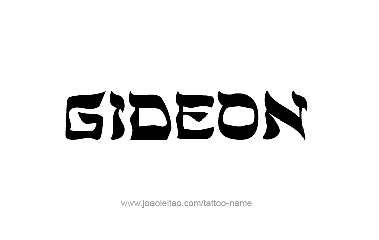 Tattoo Design Prophet Name Gideon