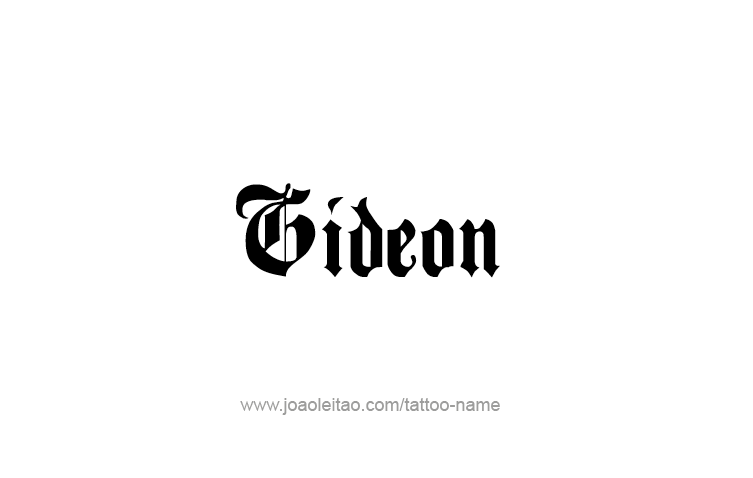 Tattoo Design Prophet Name Gideon