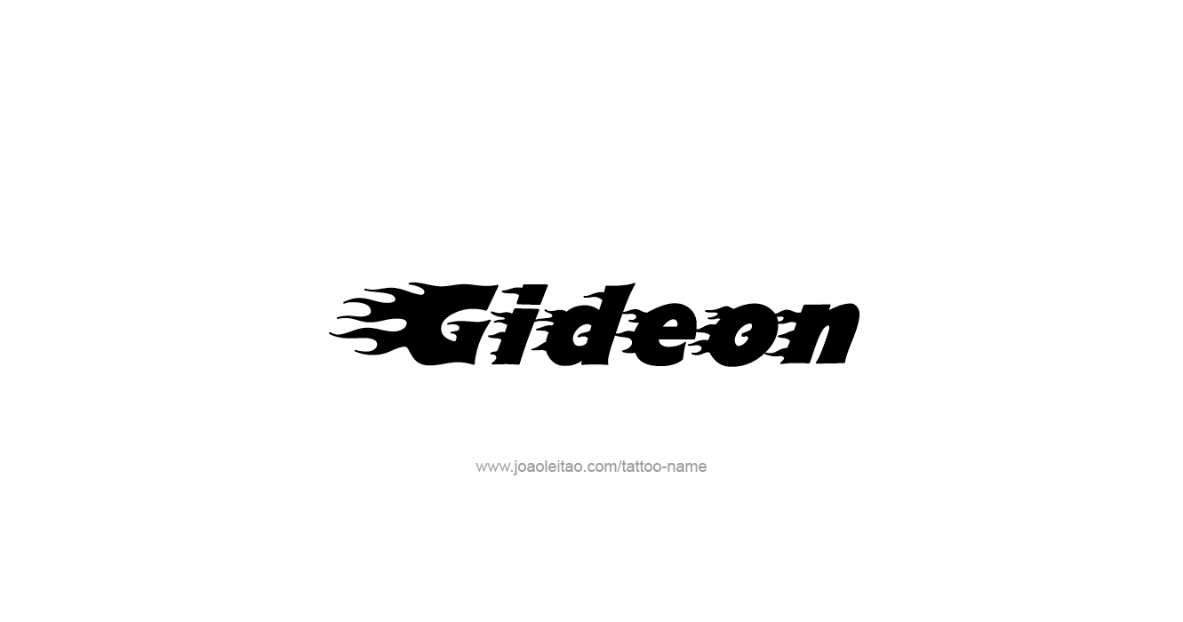 Tattoo Design Prophet Name Gideon