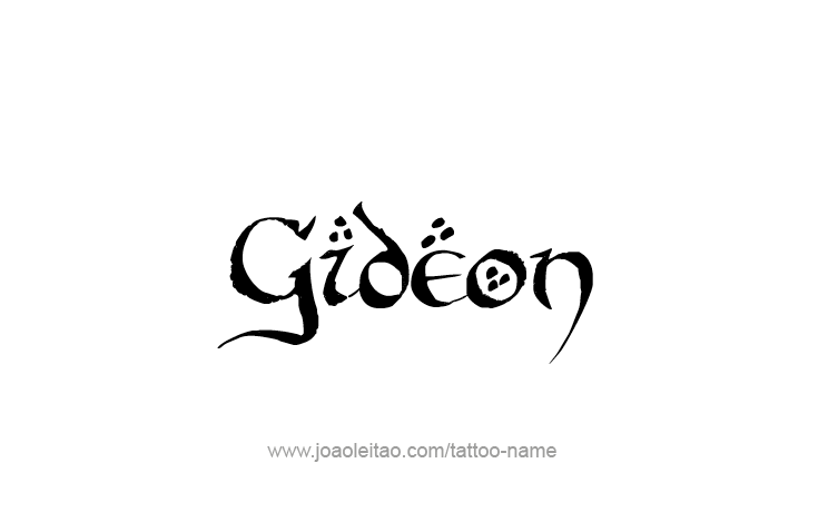 Tattoo Design Prophet Name Gideon