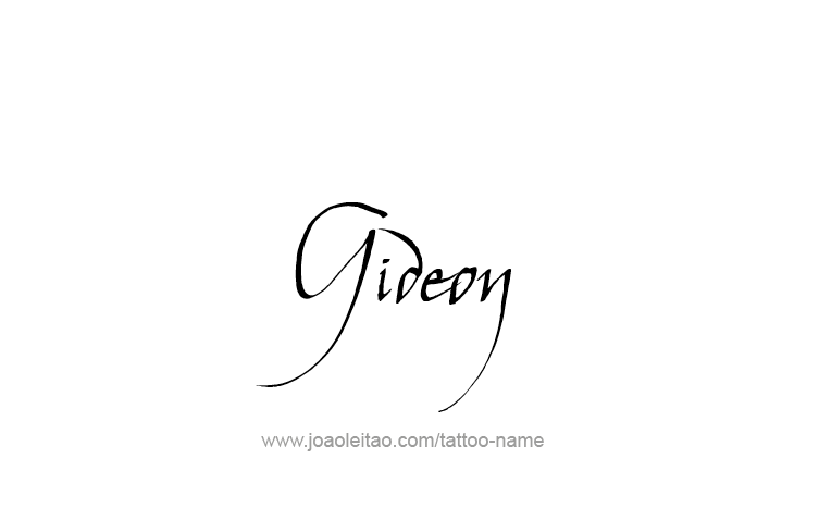 Tattoo Design Prophet Name Gideon
