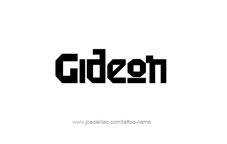 Tattoo Design Prophet Name Gideon