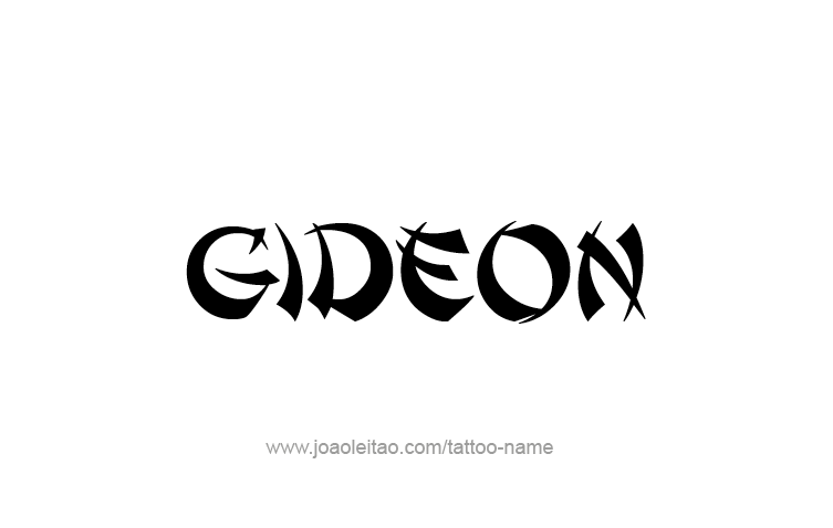 Tattoo Design Prophet Name Gideon