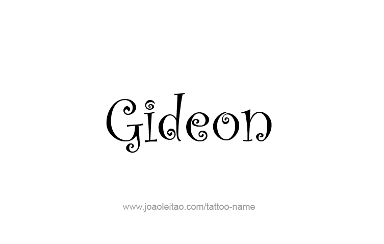 Tattoo Design Prophet Name Gideon