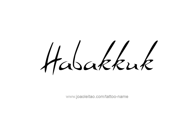 Tattoo Design Prophet Name Habakkuk