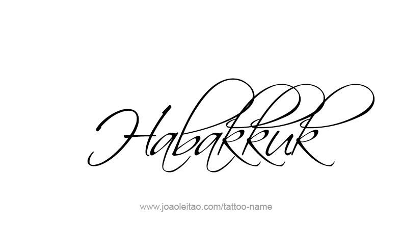 Tattoo Design Prophet Name Habakkuk